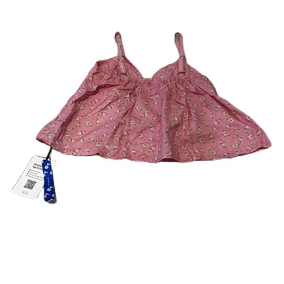 NWT Cider Women’s Floral Pink Camisole Top Blouse Lace Trim Size XS - Picture 12 of 15